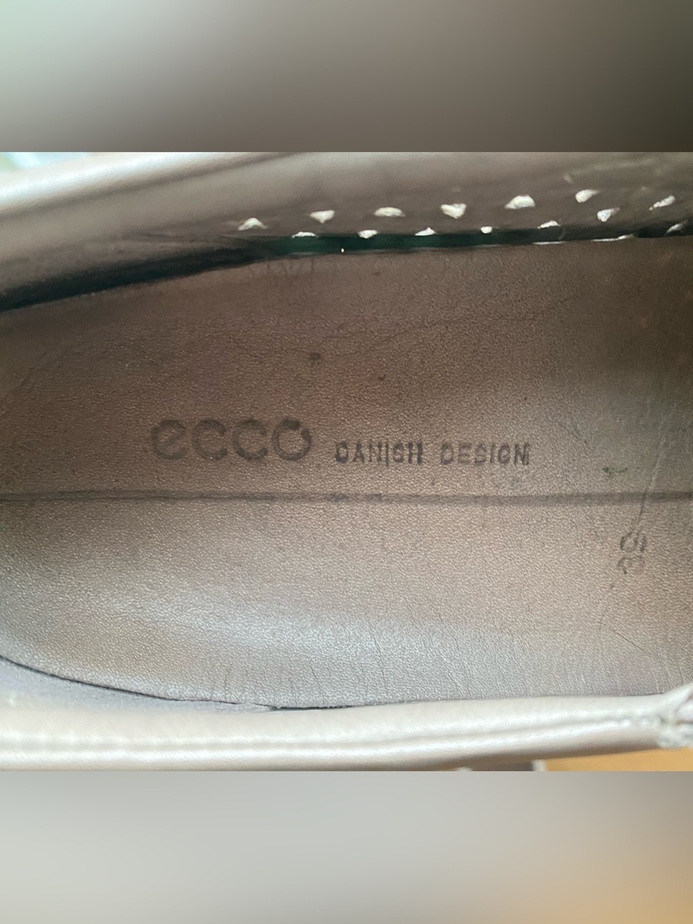 Ecco Slip-On Perforated Leather Sneakers in Light Pink - Picture 4 of 5